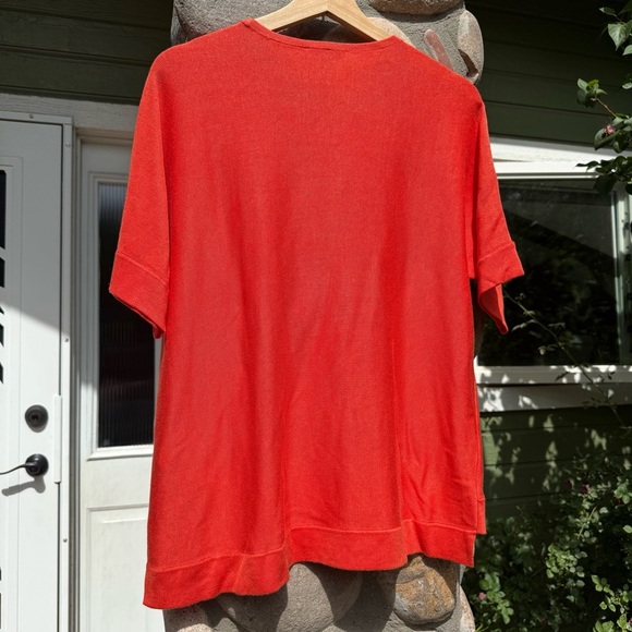Eileen Fisher Petite Large Orange Knit Top - Picture 5 of 5